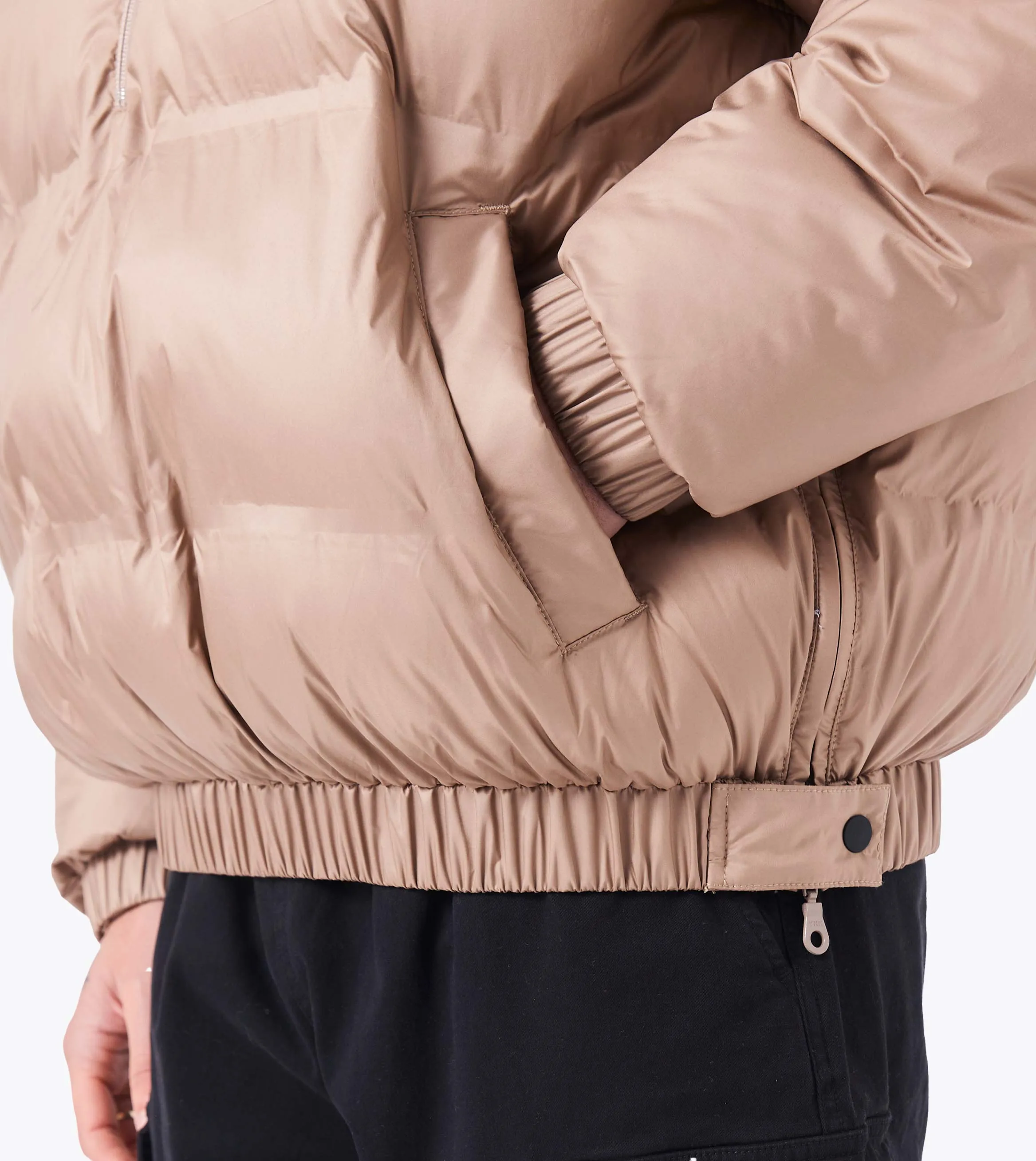 3/4 Puffer Jacket Dk Tan