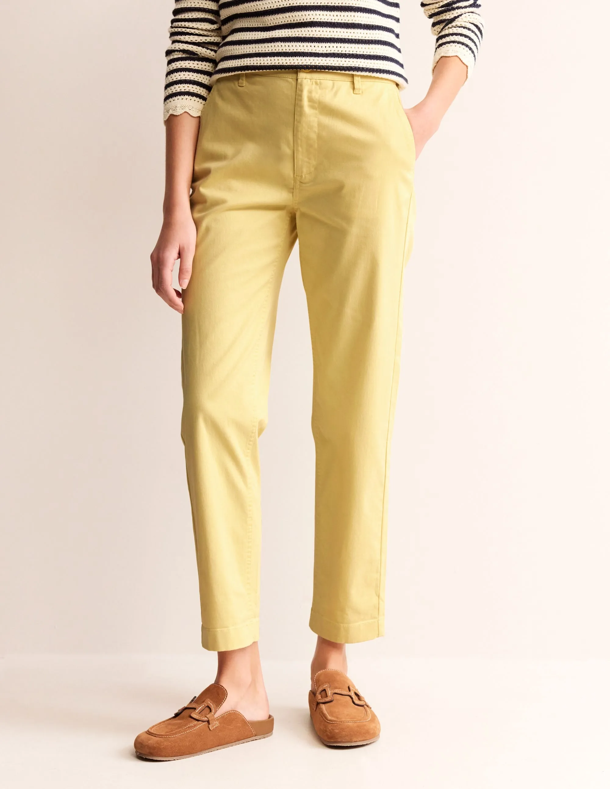 Barnsbury Chino Trousers-Dusky Citron