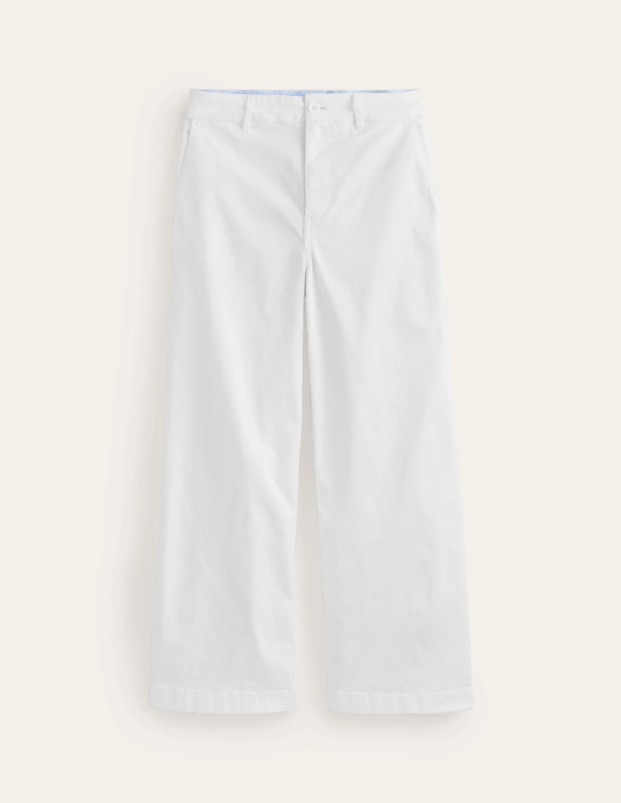 BARNSBURY WIDE LEG CHINO-White