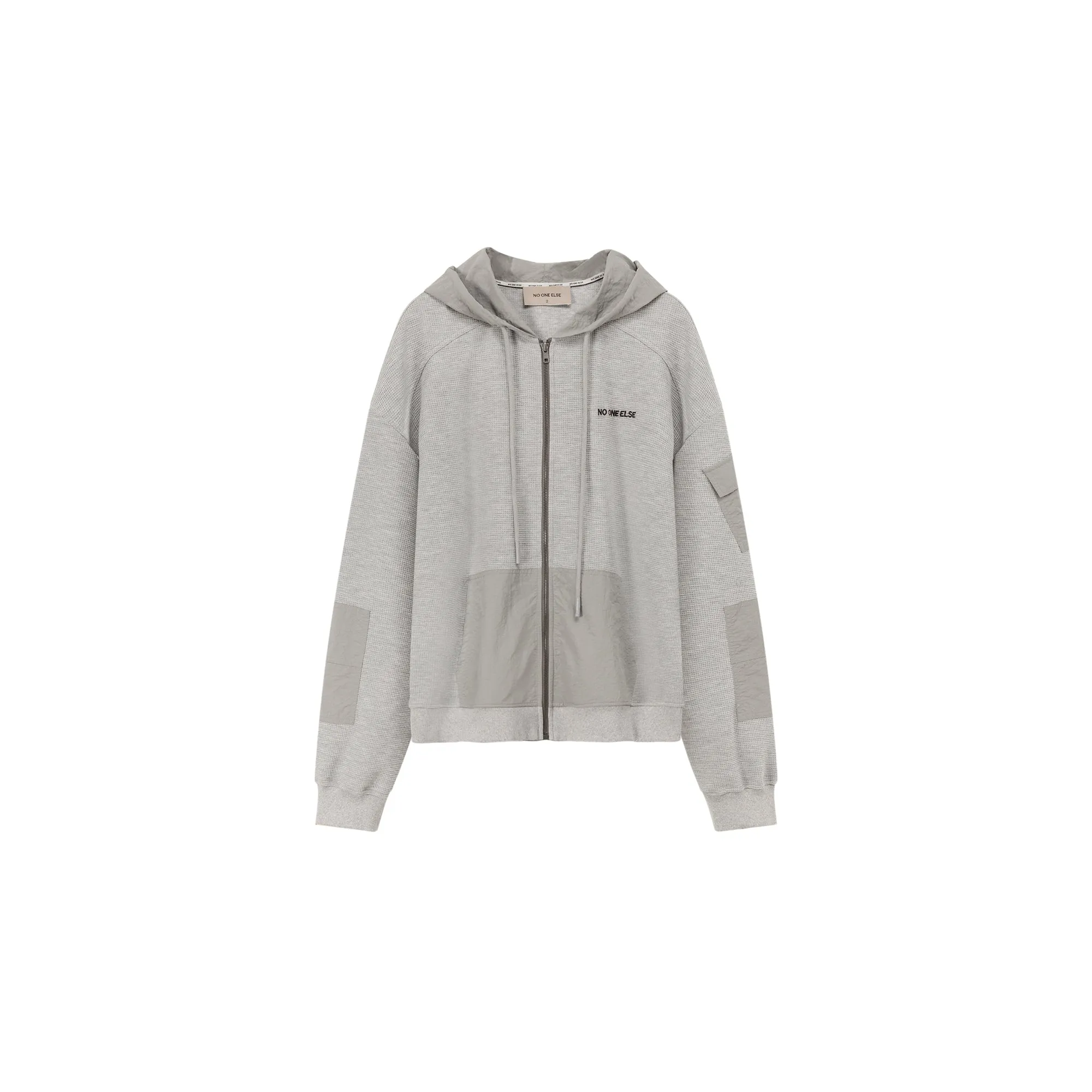 Basicdrawstring Zip-Up Hoodie