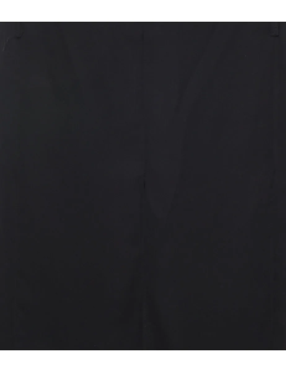 Black Wide Leg Trousers  - W26 L29