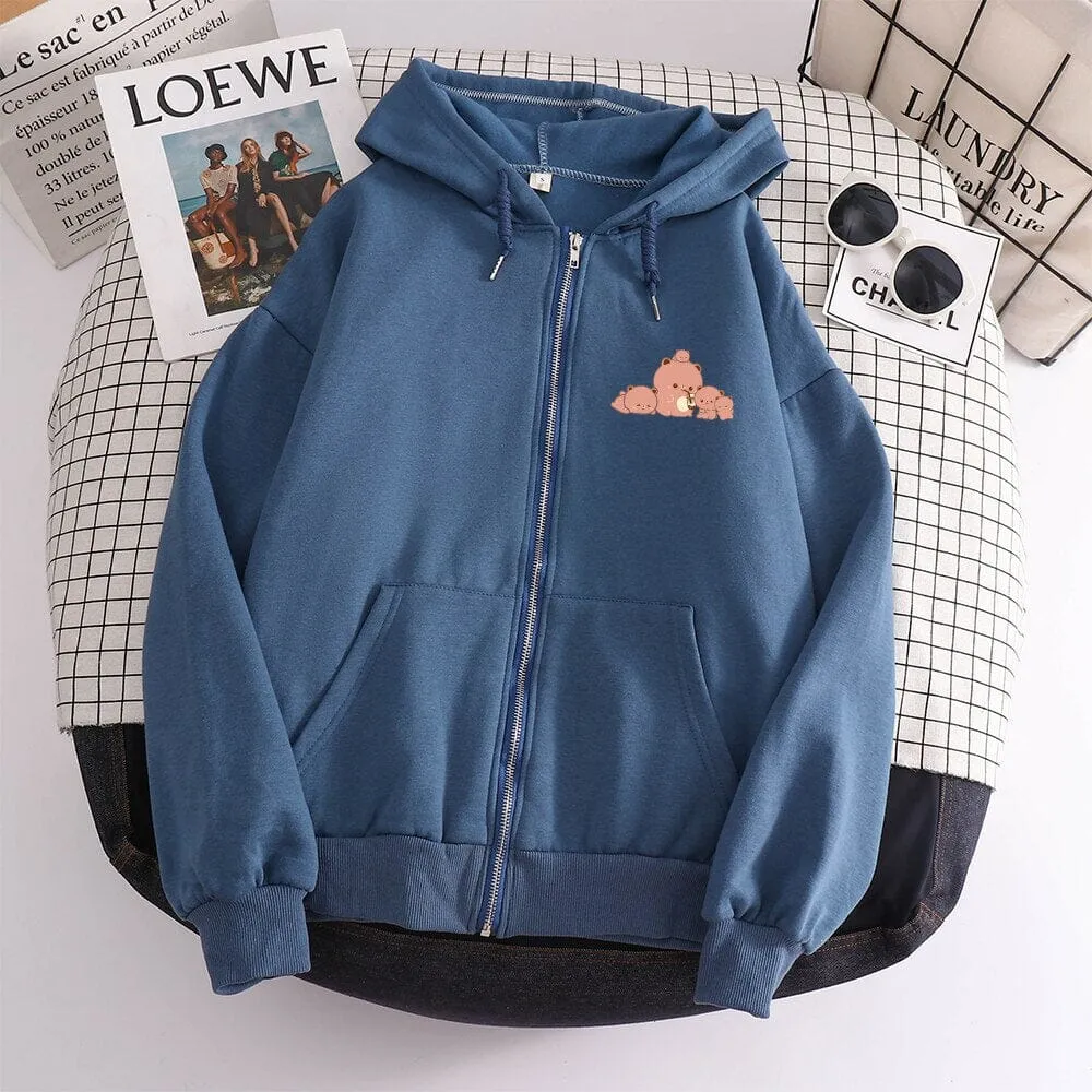 Boberu and Friends Soft Zip-Up Hoodie