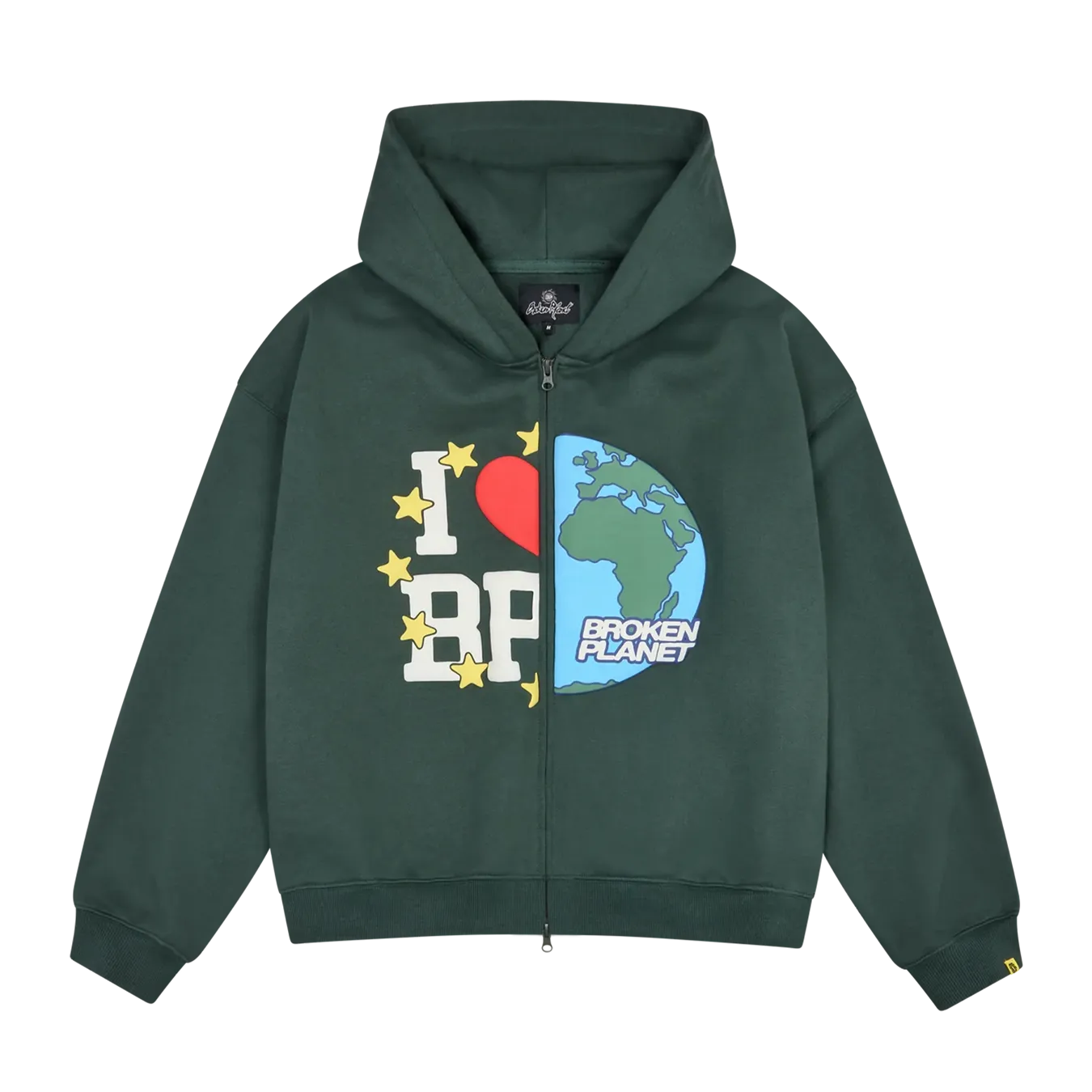 Broken Planet My Planet Zip Up Hoodie 'Emerald Green'