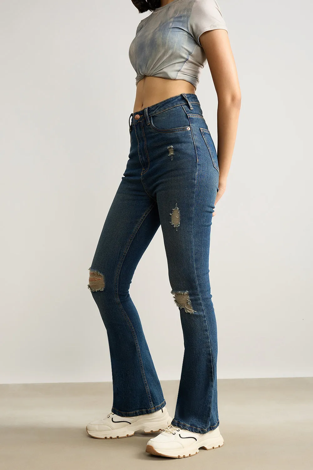 Classic Blue Bootcut Jeans