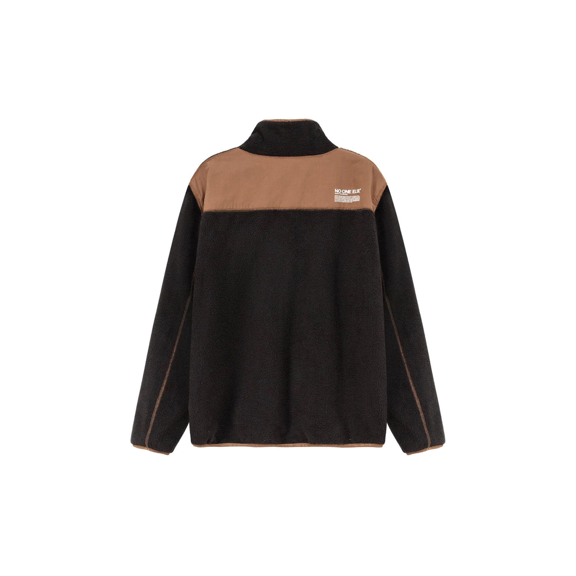 Color Lined Fleece Boxy Zip-Up