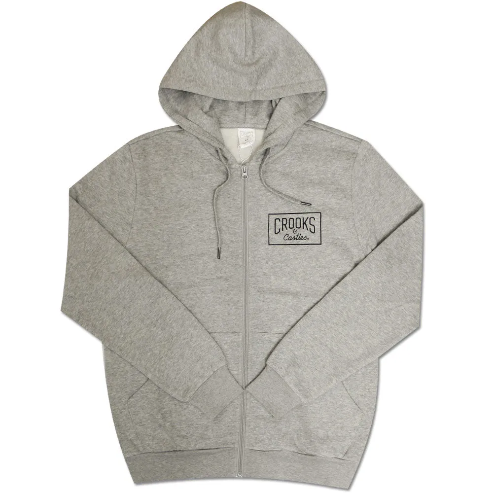 Crooks & Castles Castles Crkskull Zip Hoodie Heather Grey