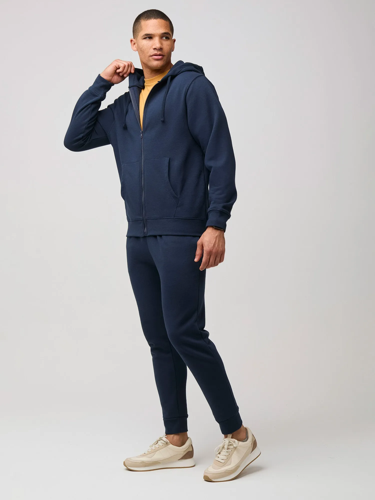 Dark Navy Zip-Up Hoodie