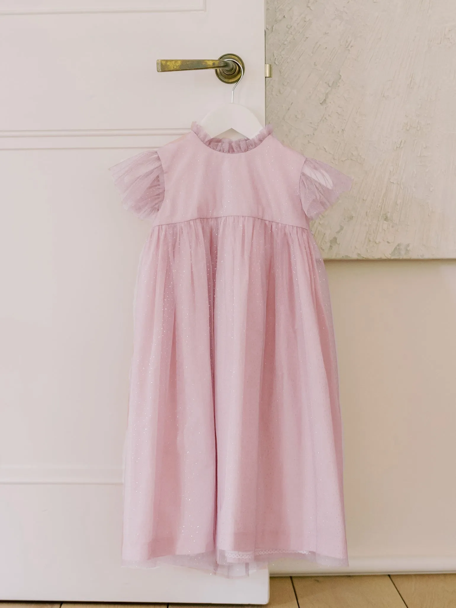 Dusty Pink Estrella Tulle Girl Empire Dress