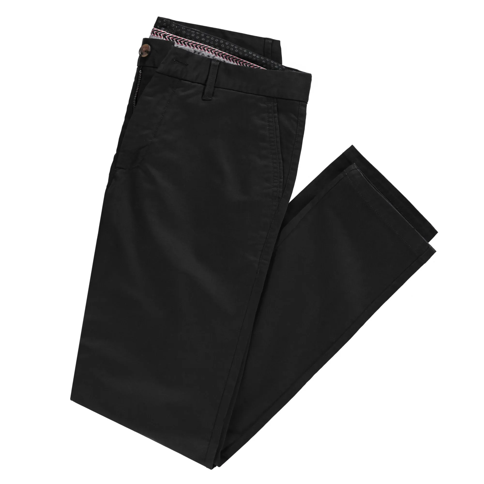 Feel Good Solid Black Chinos