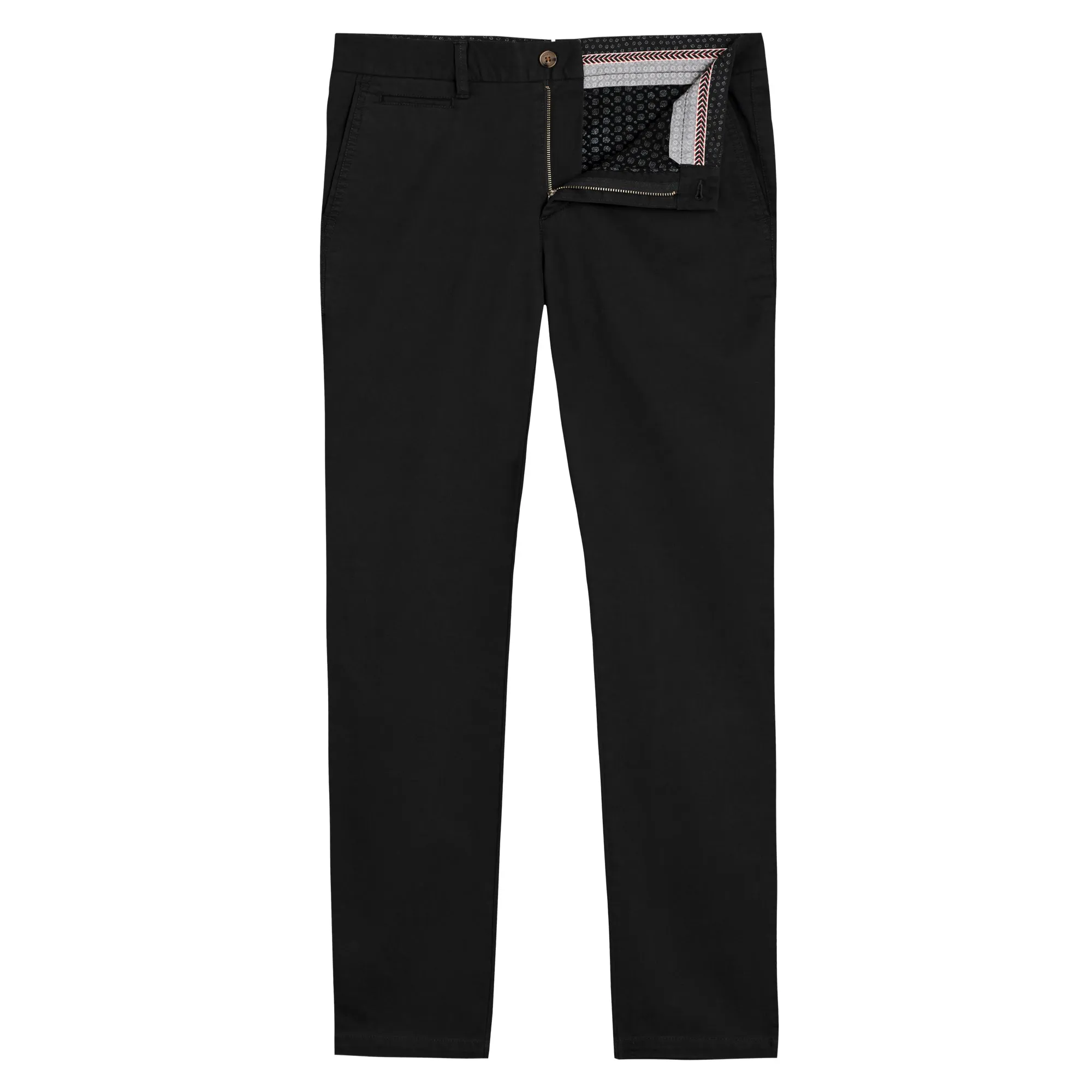 Feel Good Solid Black Chinos