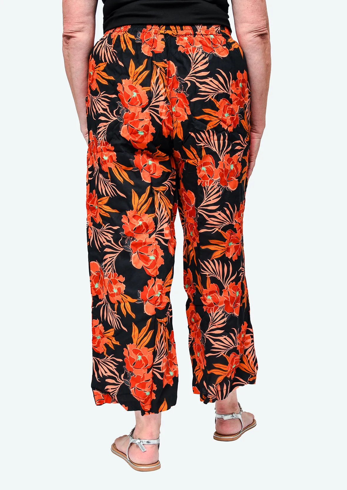 Flower Print Wide Leg Palazzo