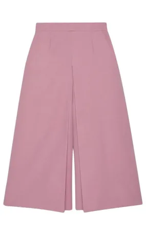 High-rise Wide Silk-blend Pants