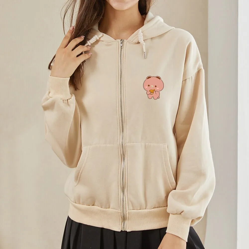 Honey Lovin Boberu the Bear Soft Zip-Up Hoodie