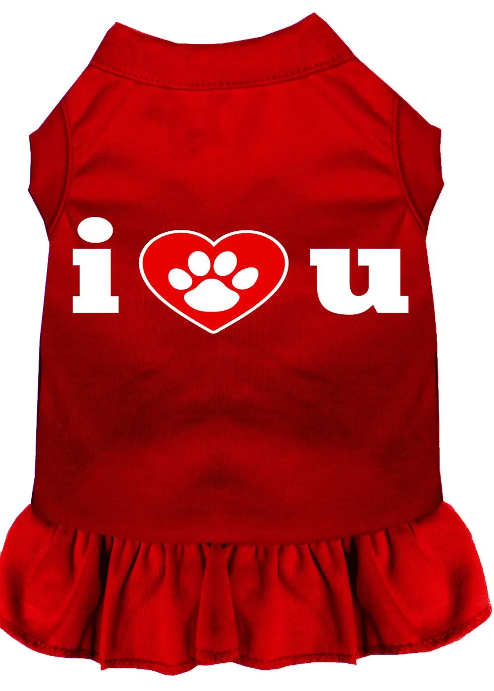 I Heart You Screen Print Dress Red Xl (16)