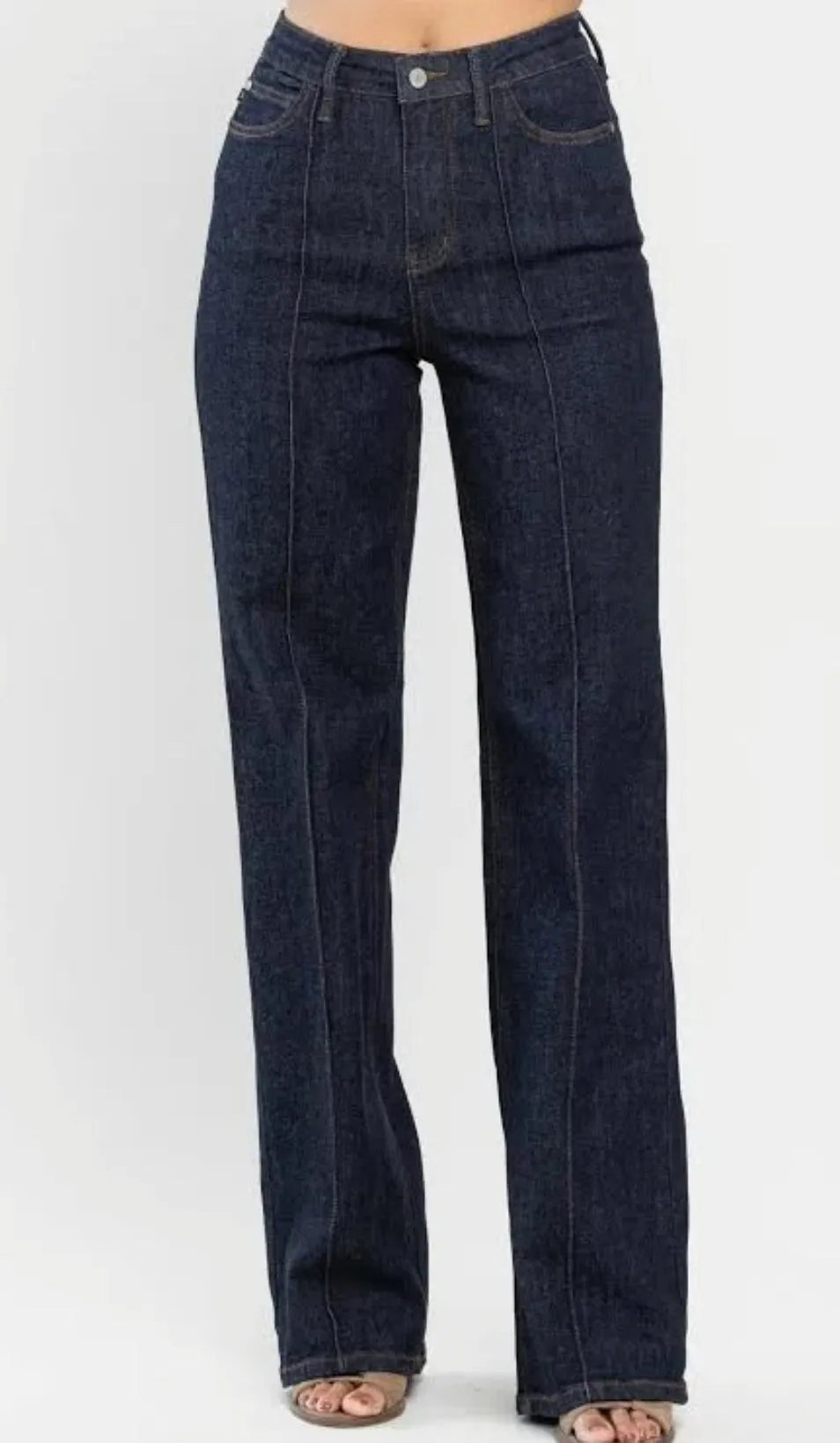 Judy Blue Flytown Front Seam Wide Leg Trouser Jeans-style 88664