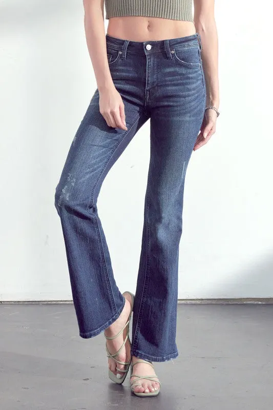 KanCan Petite Mid Rise Boot Cut Jeans