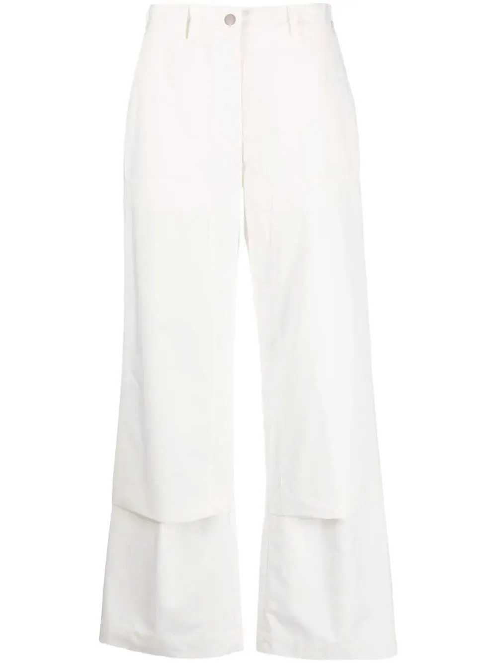 Layered-effect wide-leg trousers