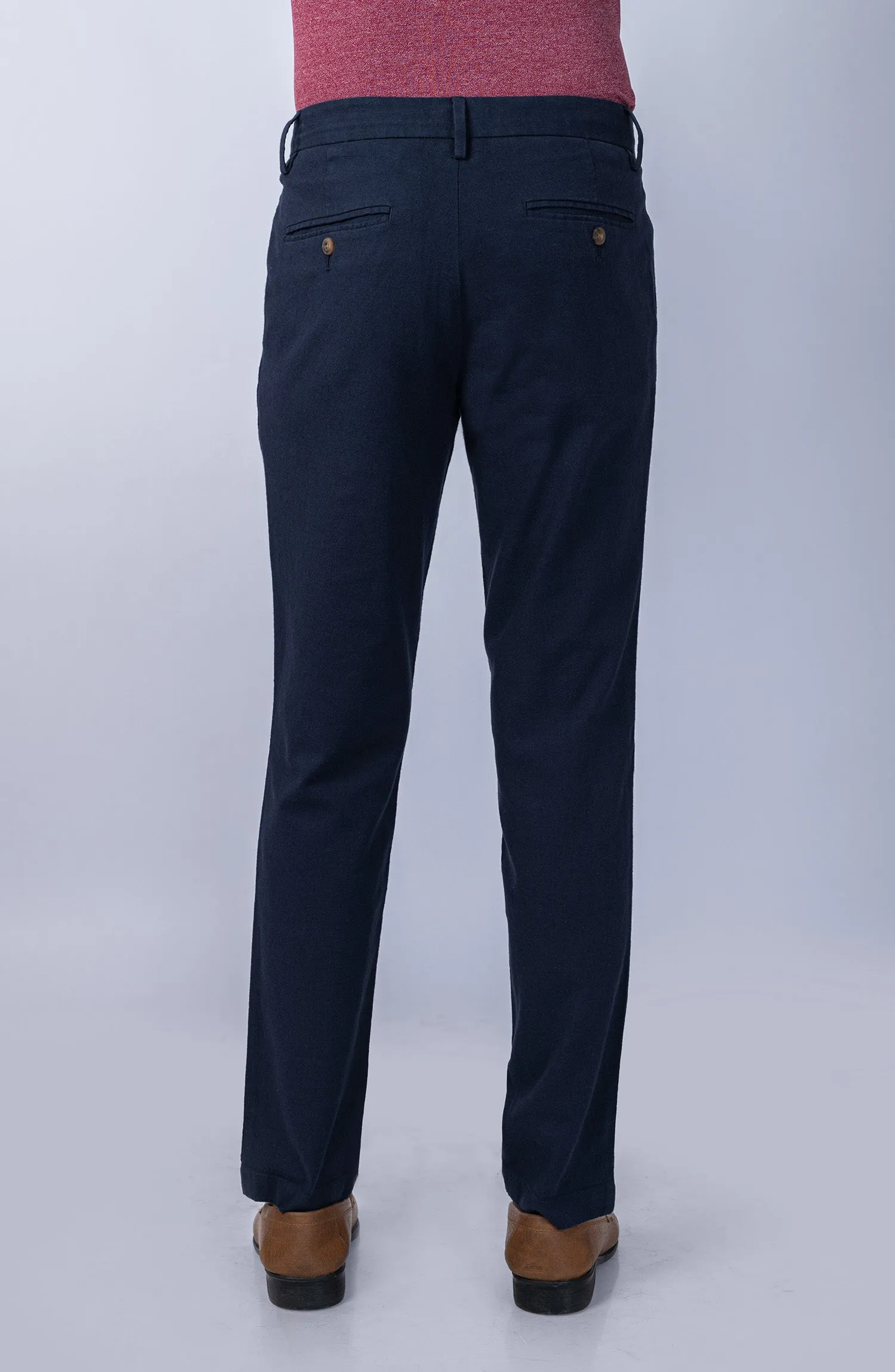 Linen Stretch Chino - Navy