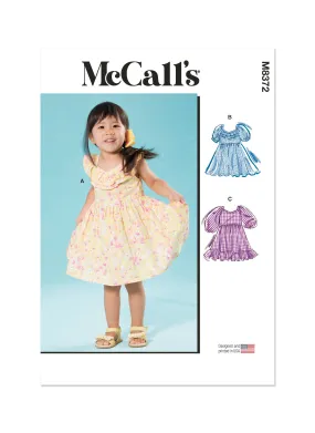 M8372 TODDLERS' DRESSES