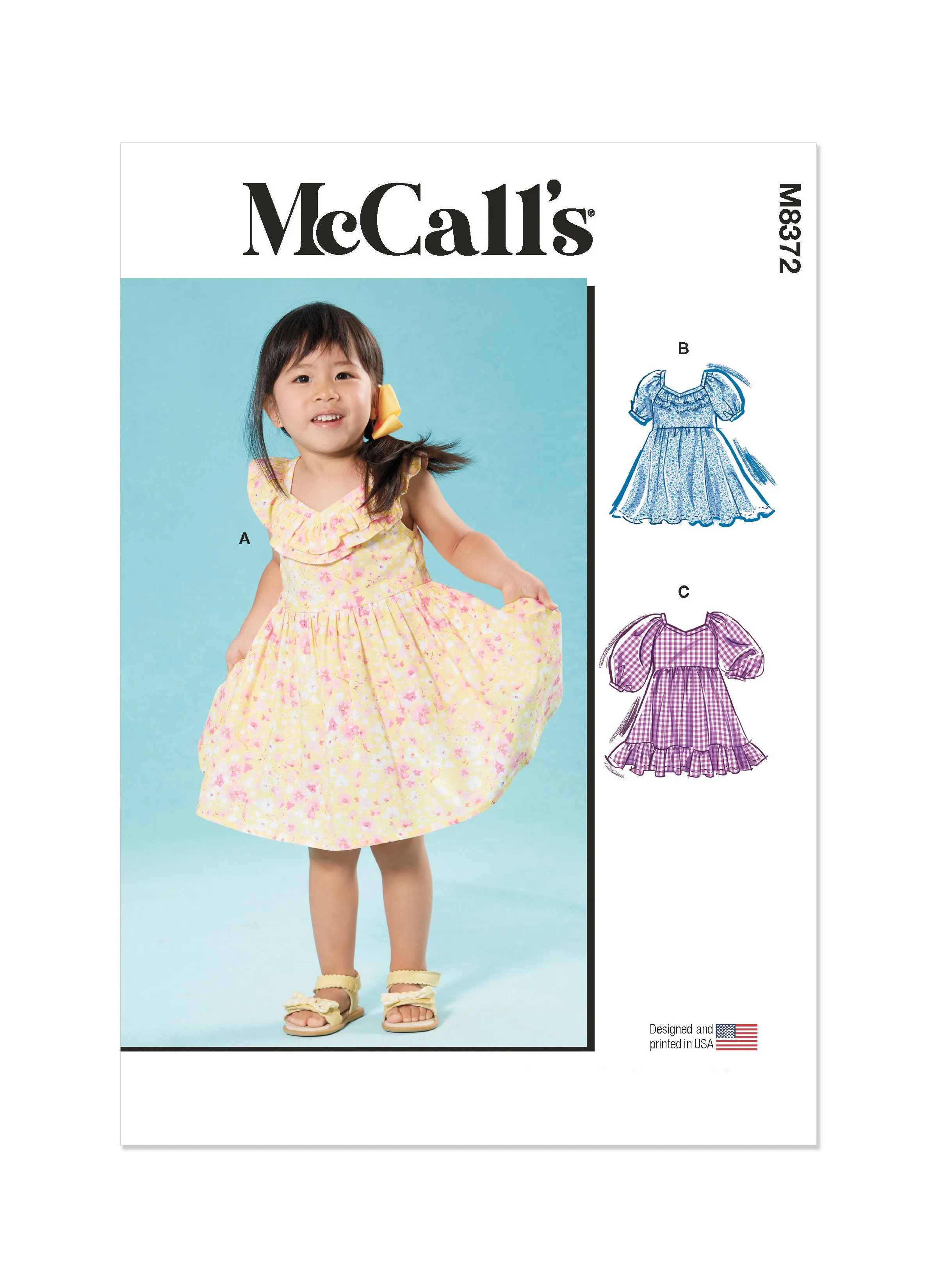 M8372 TODDLERS' DRESSES