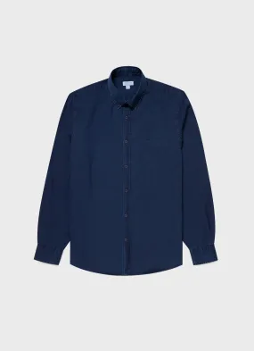 Men's Button Down Denim Shirt in Indigo