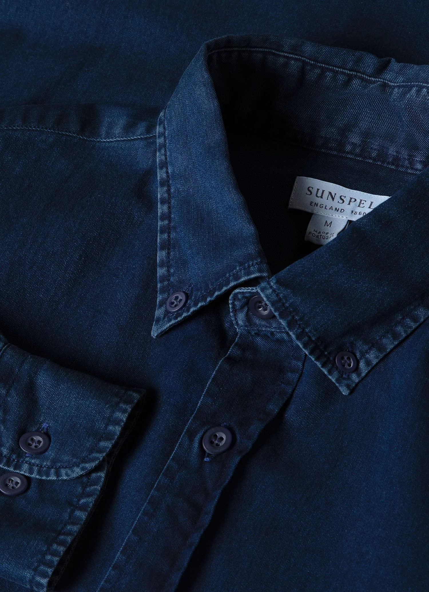 Men's Button Down Denim Shirt in Indigo