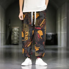 Men’s Casual Wide Leg Pants - Breathable Cotton