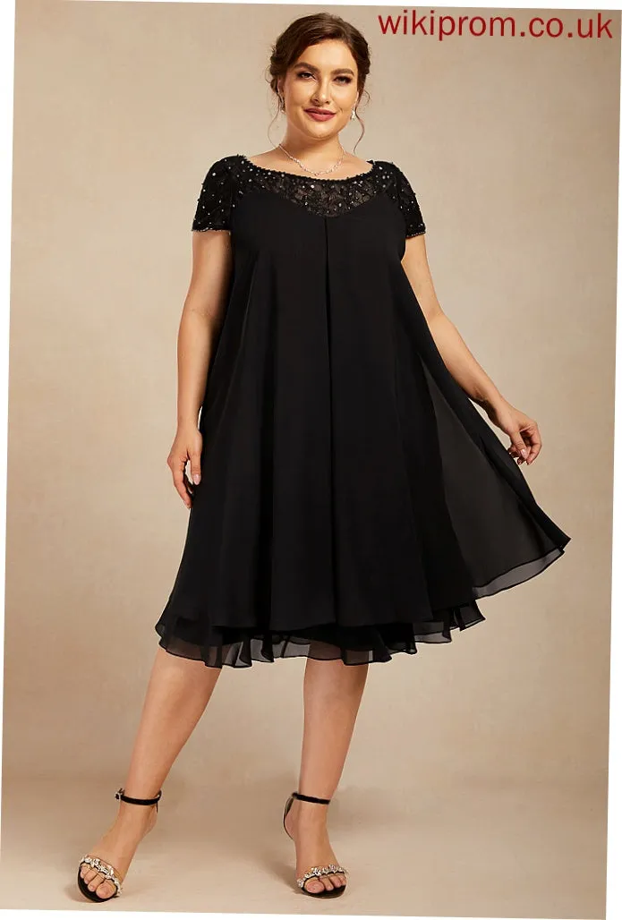 Neck Empire Round Chiffon Dresses Formal Dresses Kayla