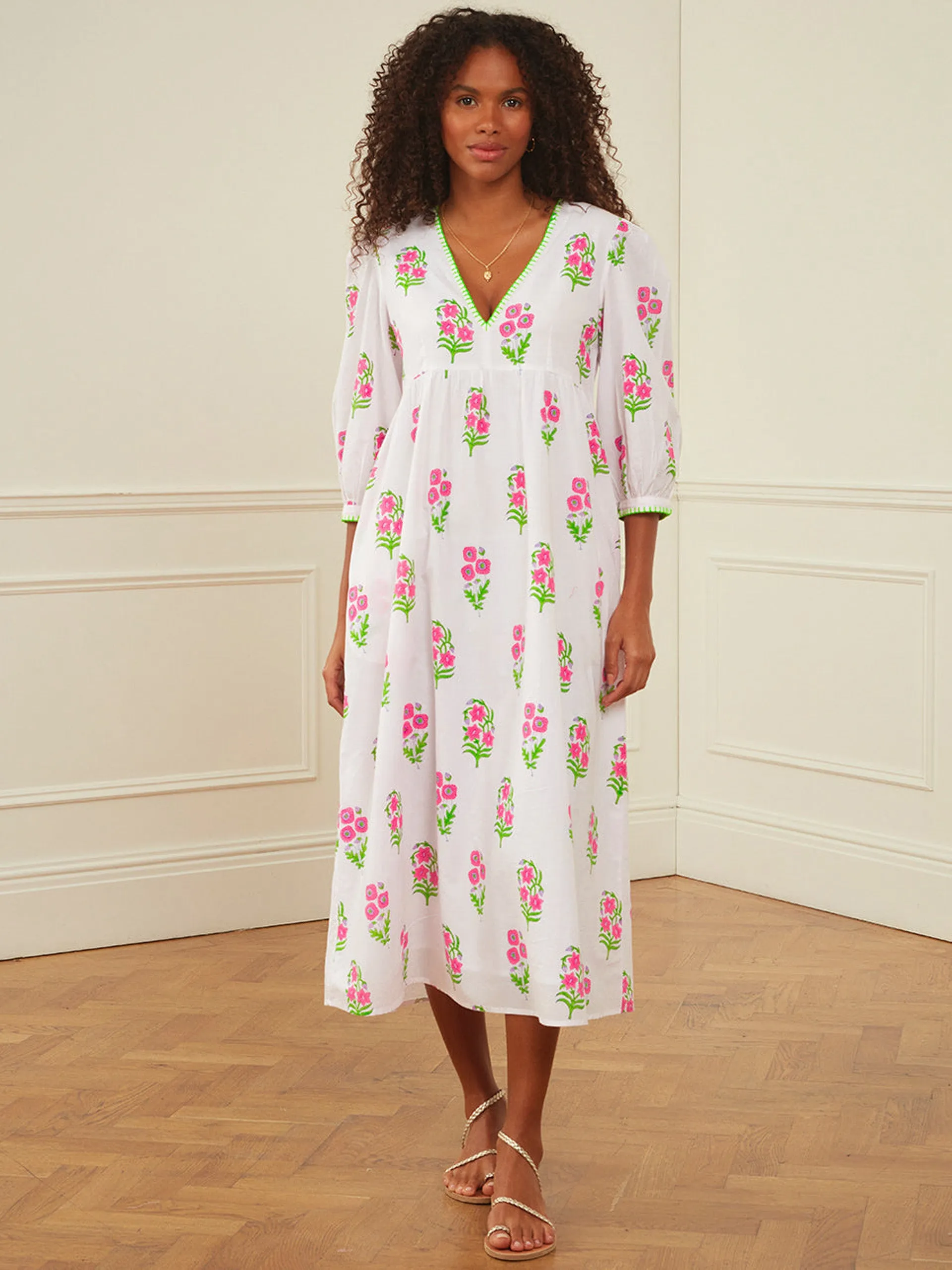 Neon agapanthus lydia dress