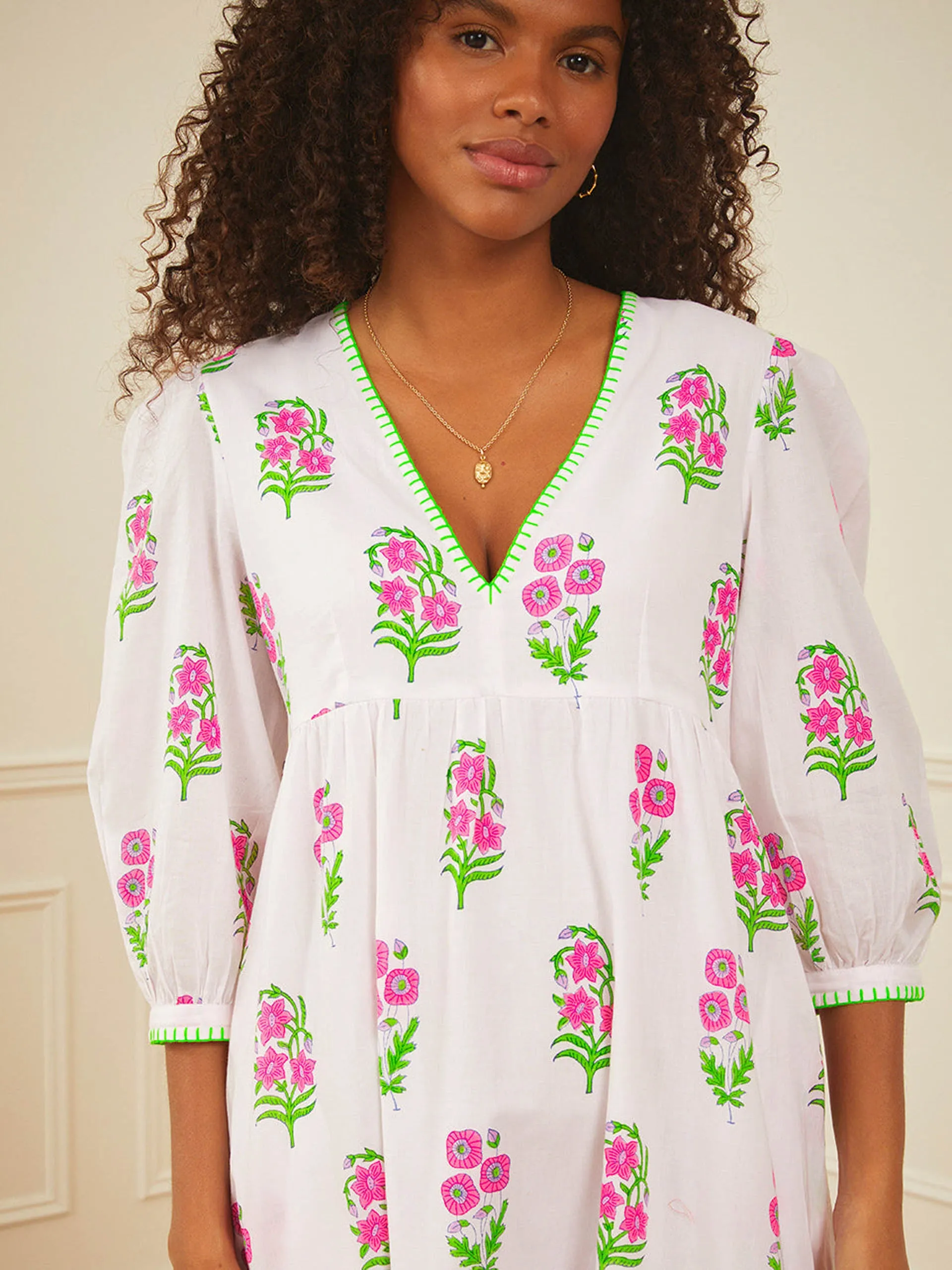 Neon agapanthus lydia dress