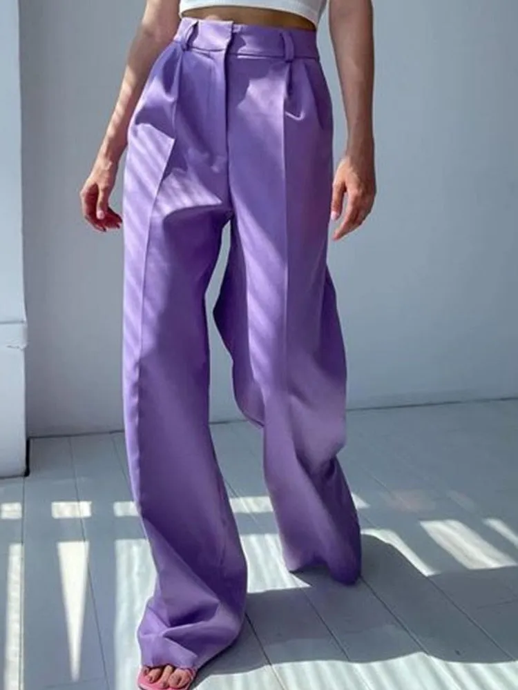 New high waist wide leg trousers