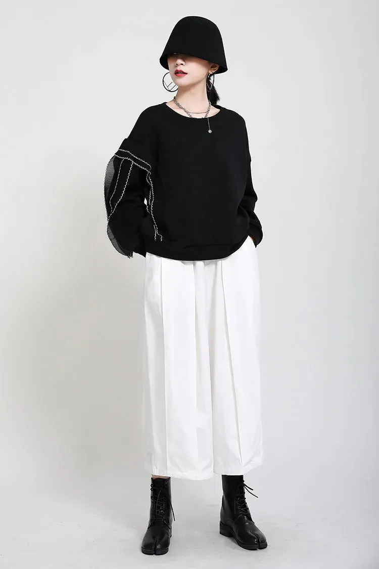 One Size: Oversized Wide-Leg Cozy Trousers