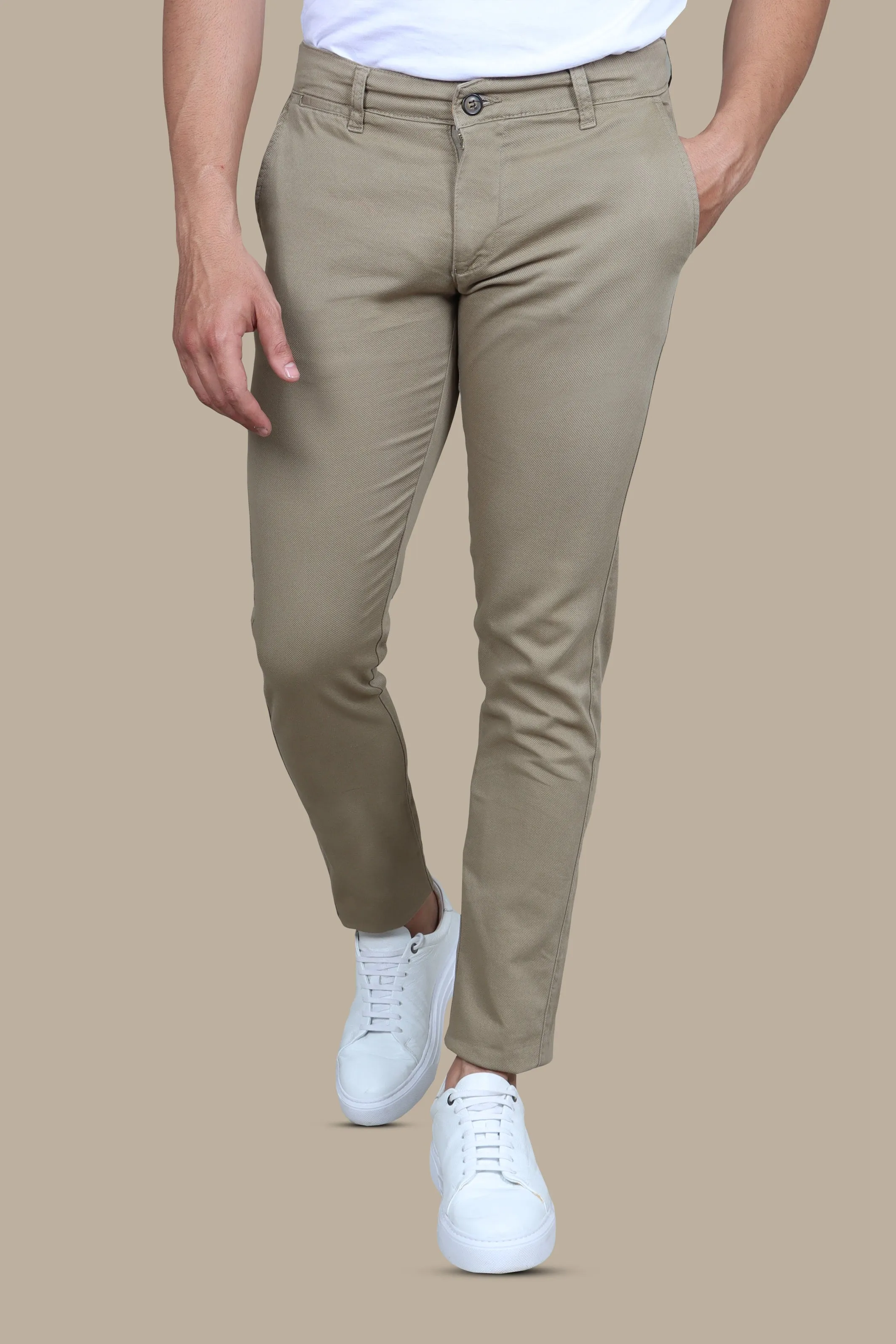 Oxford Slim Fit Chino in Olive Green