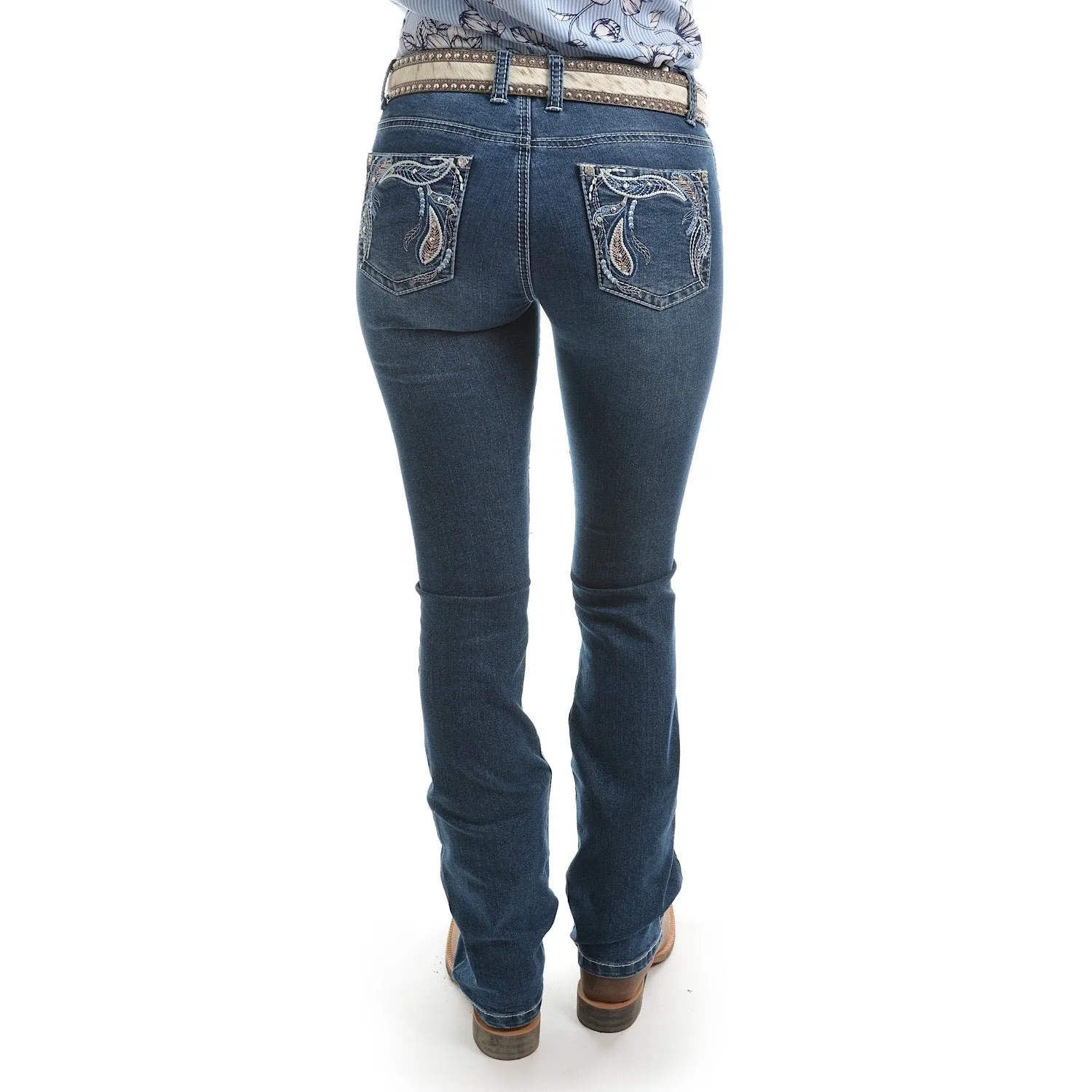 Pure Western Women's Elora Boot Cut Jean 34" Leg Twilight