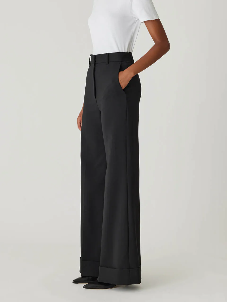 Refined Suiting Wide Leg Trouser