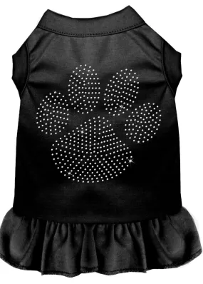 Rhinestone Clear Paw Dress Black Xl (16)