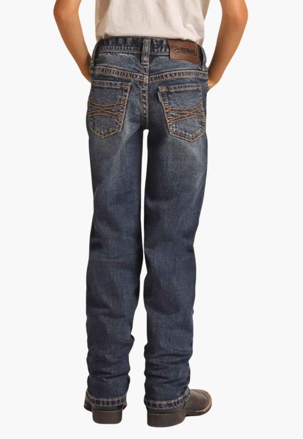 Rock and Roll Boys Hooey Slim Fit Straight Bootcut Jean