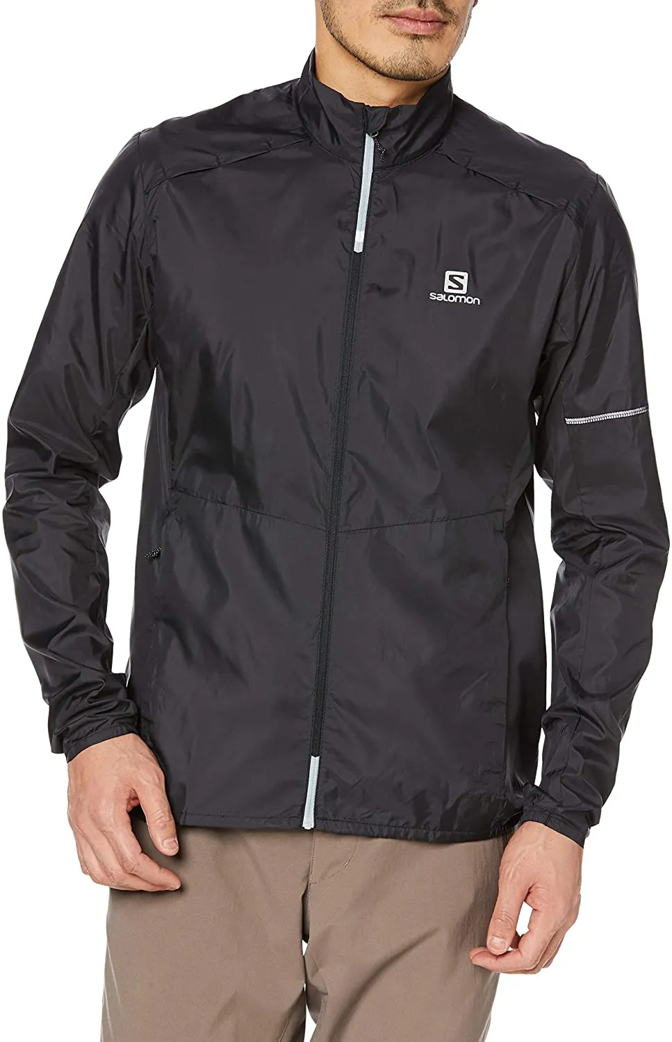 Salomon Mens Agile Wind Jacket Running Windbreaker