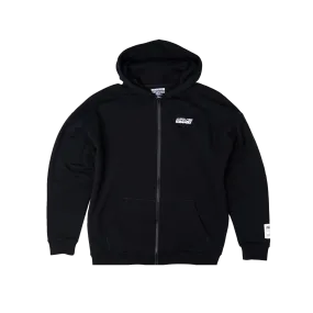 Scramble Puff Print Zip-Up Hoody - Black