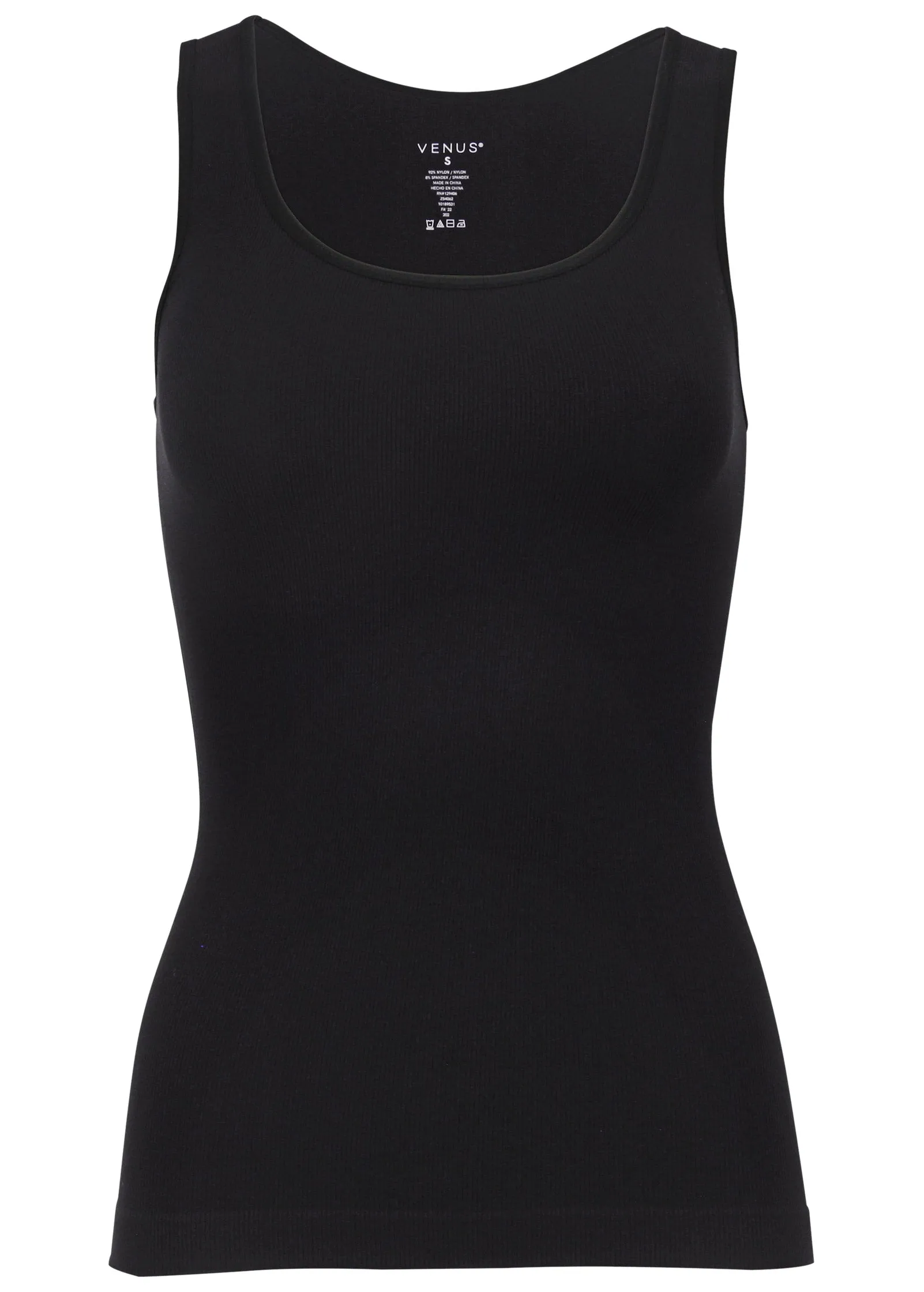 Seamless Ribbed Tank - Black