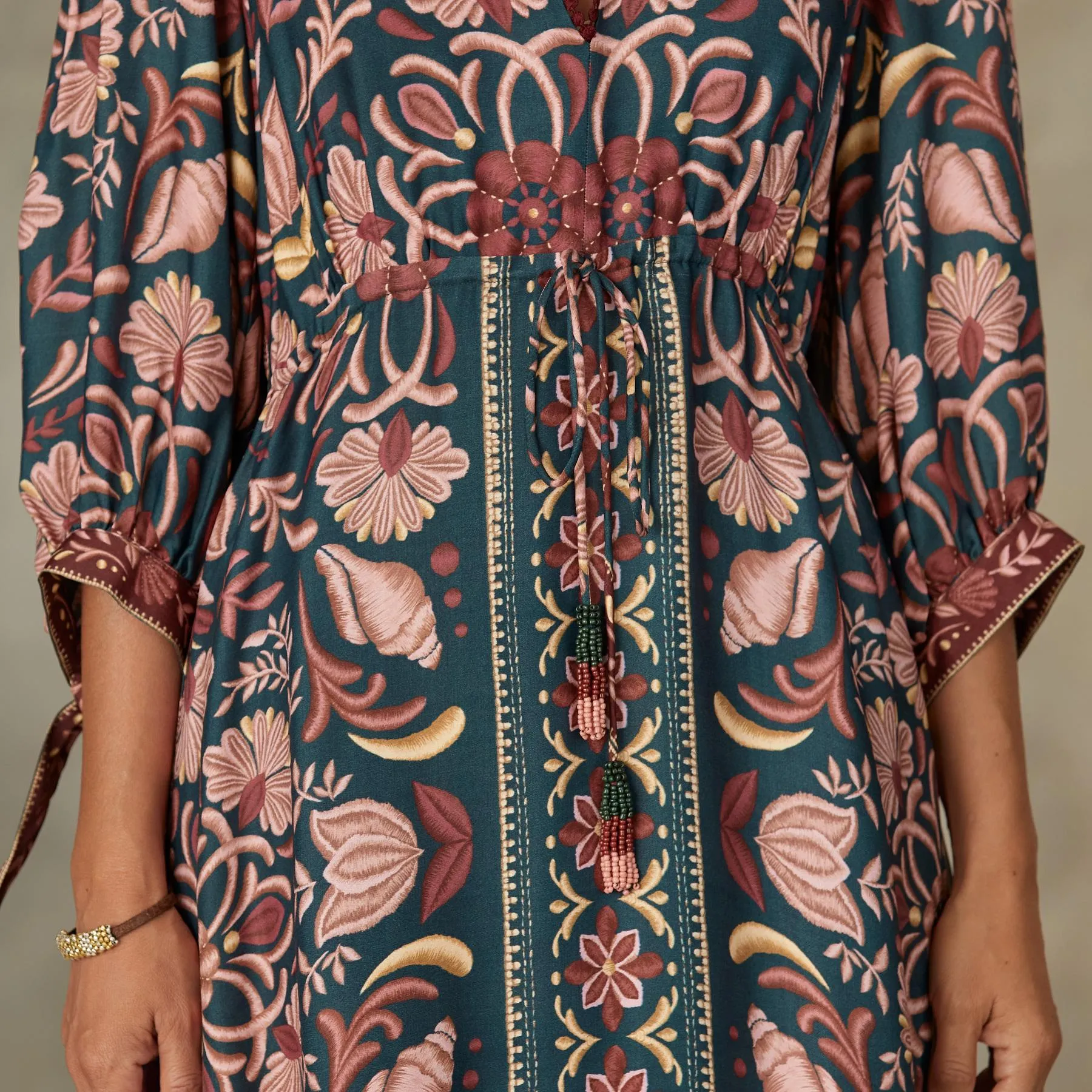 Seashell Tapestry Maxi Dress