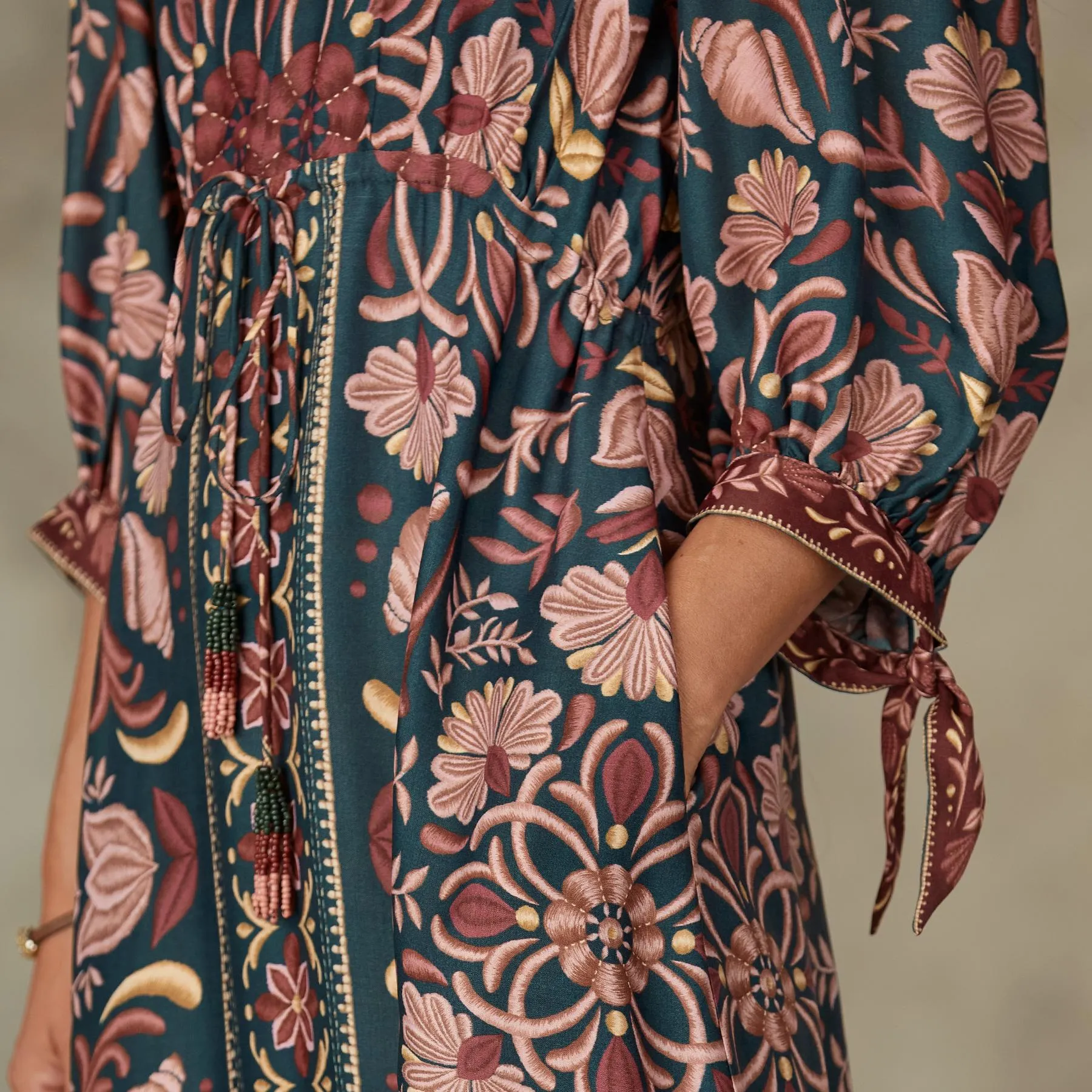 Seashell Tapestry Maxi Dress