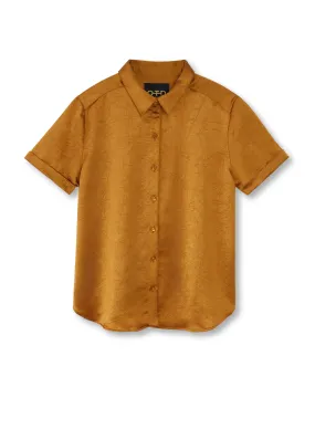 Short Sleeve Buttoned Shirt (Copper)