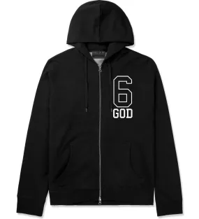 Six 6 God Zip Up Hoodie