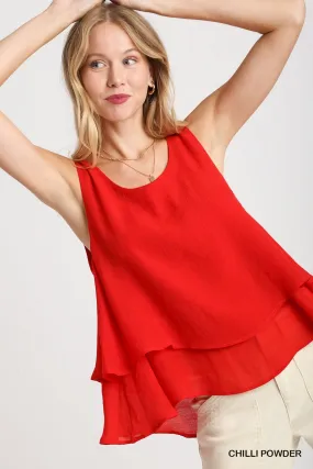 Sleeveless Layered Top