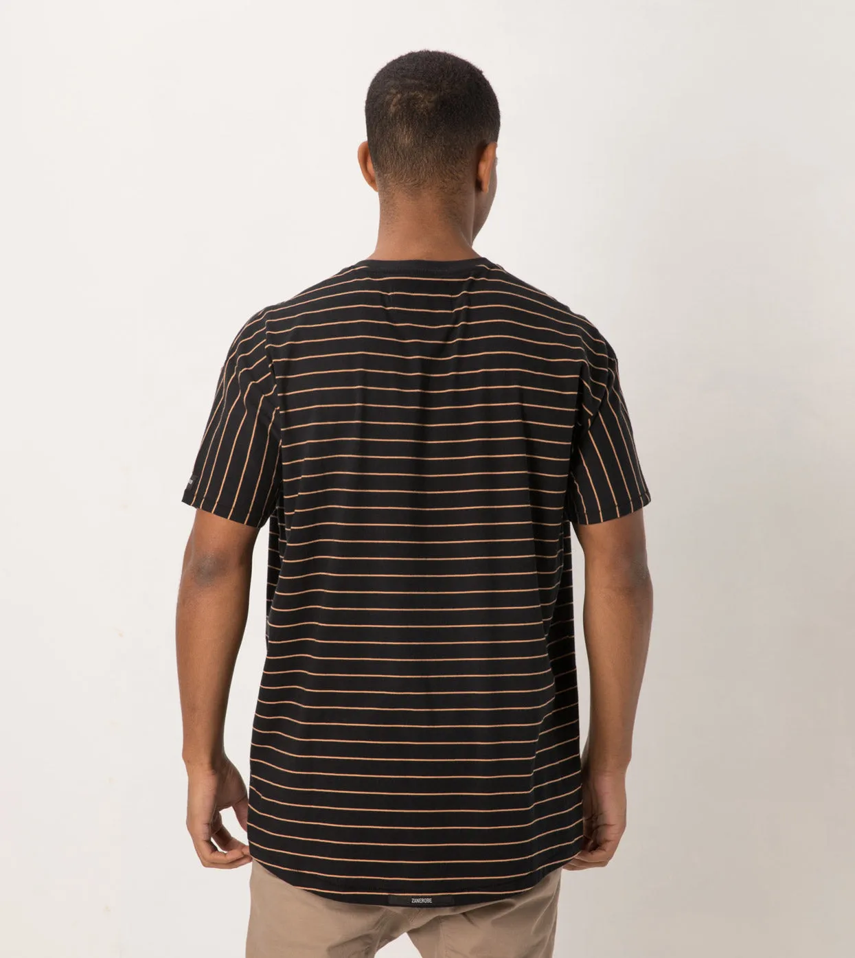 Stripe Rugger Tee Black/Biscuit