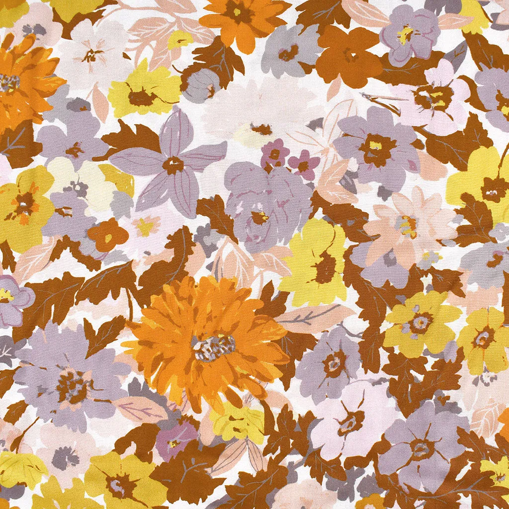 Summer's End Layered Floral Rayon Ochre SY