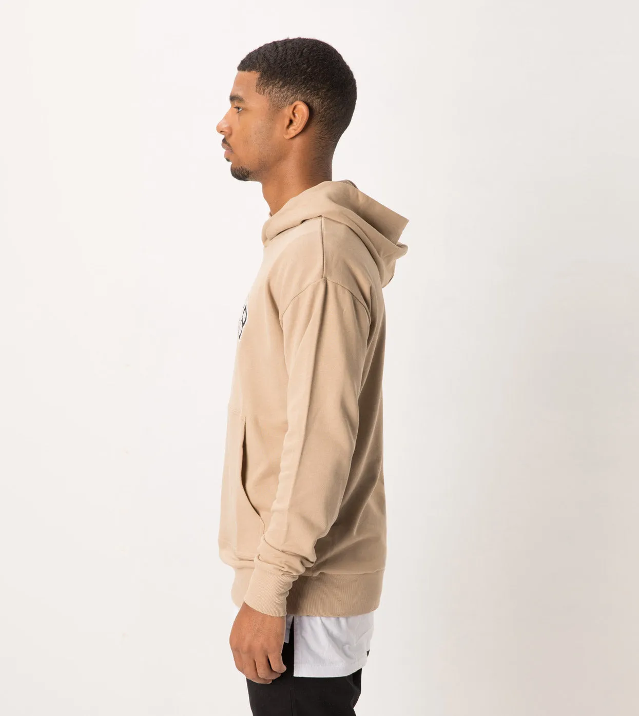 Team Rugger Hood Sweat Beige