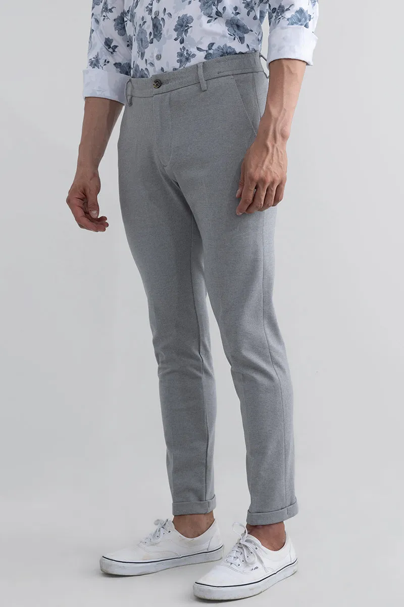 Towny Stone Grey Knitted Chino