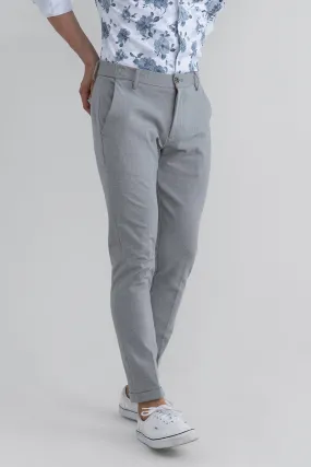 Towny Stone Grey Knitted Chino